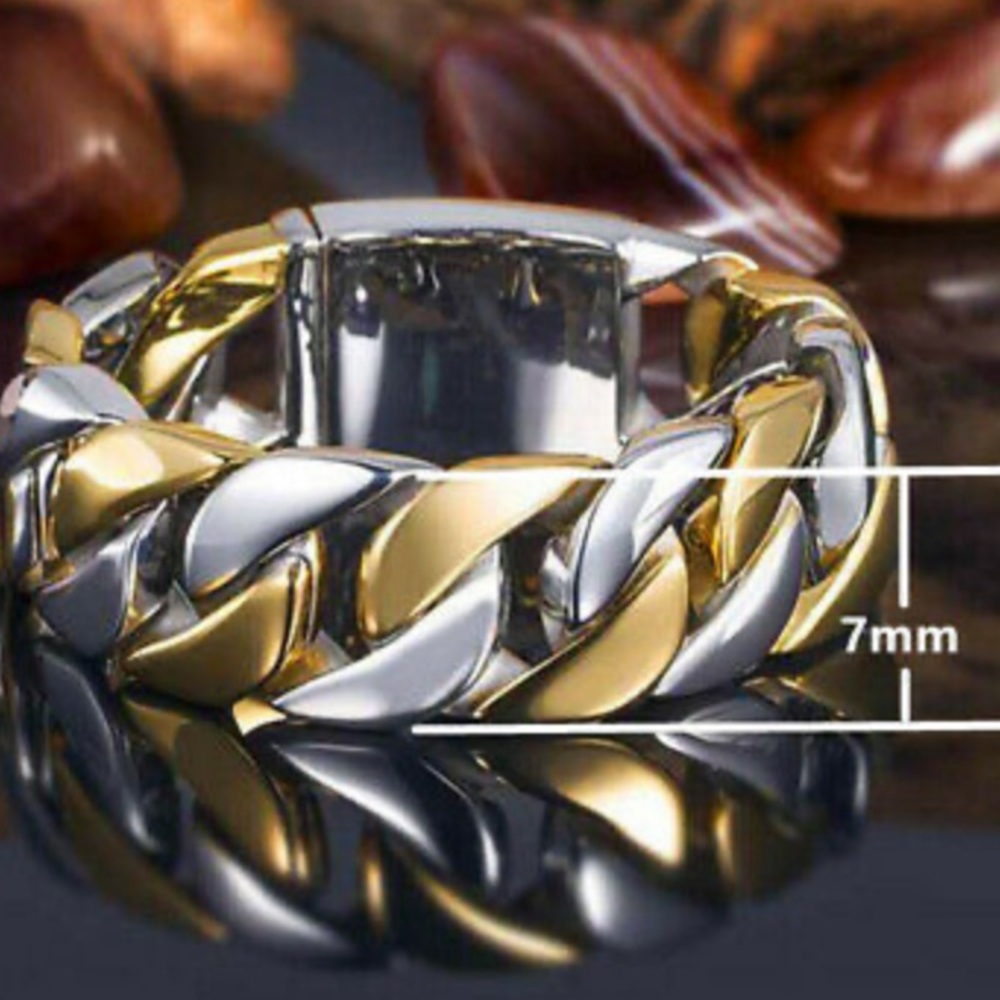 NEW Twon Tone 925 Sterling silver Men’s Ring - Picture 3 of 4